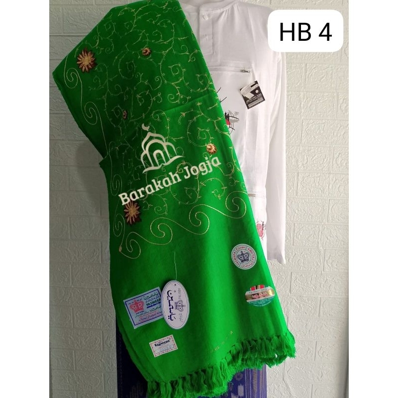 Sorban Khasmir hijau sorban panjang bordir sorban habib premium