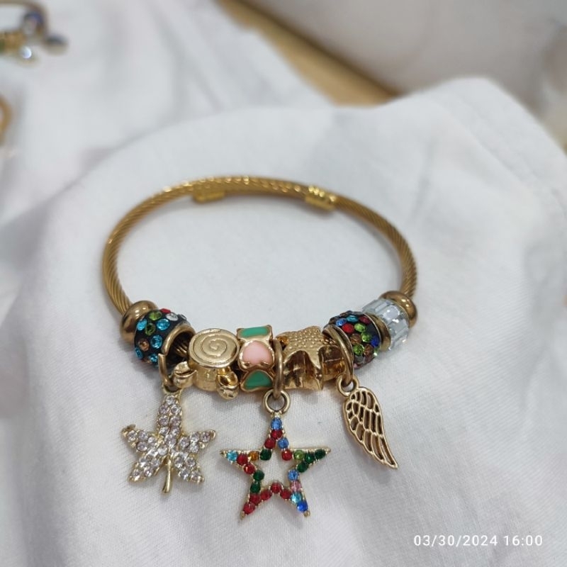Gelang Pandora Turkey/bracelet/Gelang Cantik/Gelang Unik/Bracelet Gold/bahan Stainless Steel