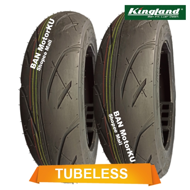 Paket Kingland King Tiger ( 100/90-12 & 110/90-12 ) Matic Tubeless Ban Motor Scoopy R12 / Freego