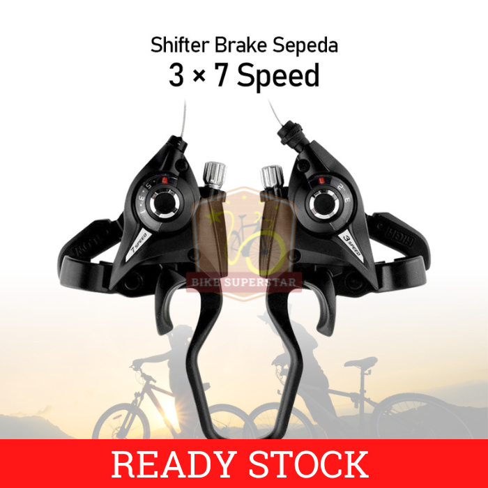 Handle Dryer Shifter Rem Brake 3 x 7 8 Speed Sepeda Gunung MTB
