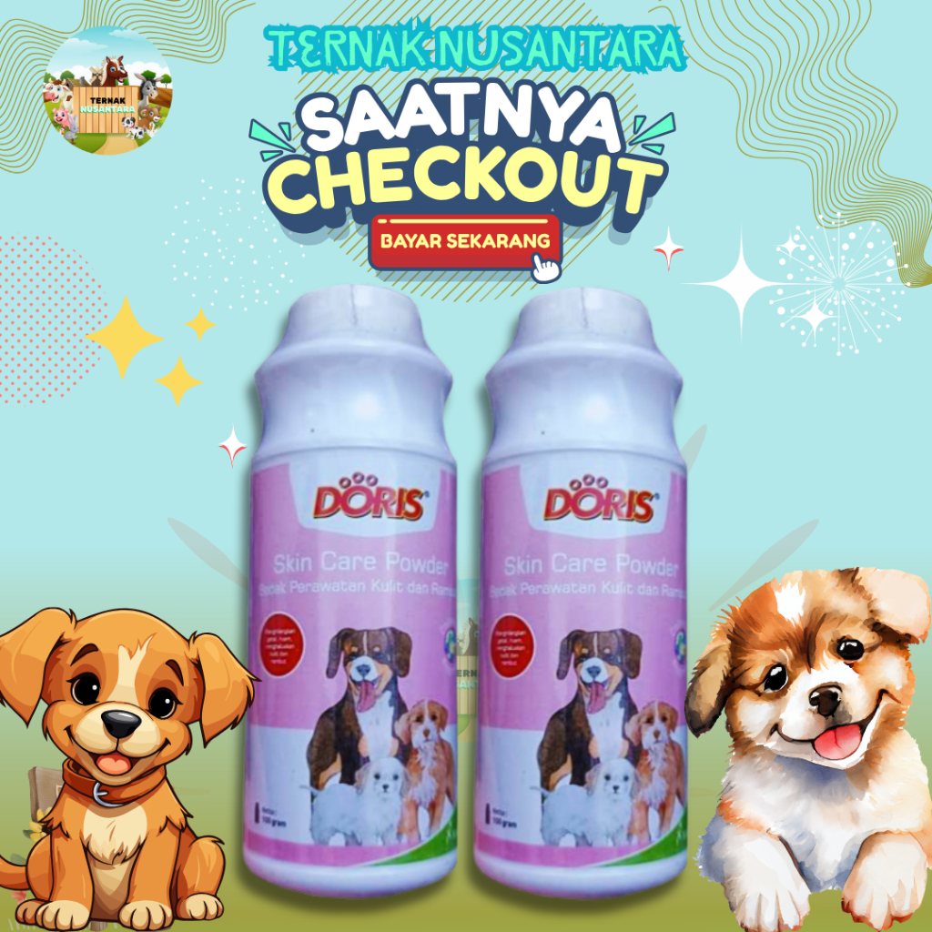 DORIS Skin Care 100 g - Bedak Perawatan dan Pengharum Kulit Untuk Anjing