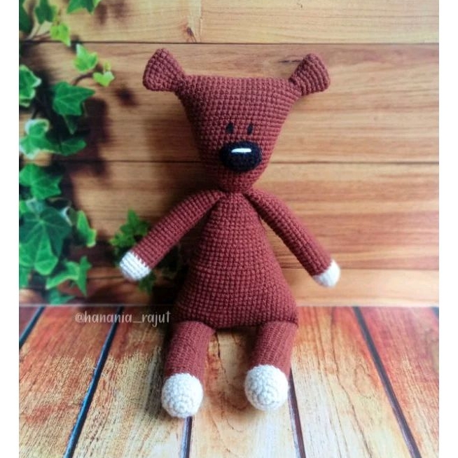 READY STOCK Teddy Bear Mr. Bean Amigurumi Handmade | Boneka Rajut