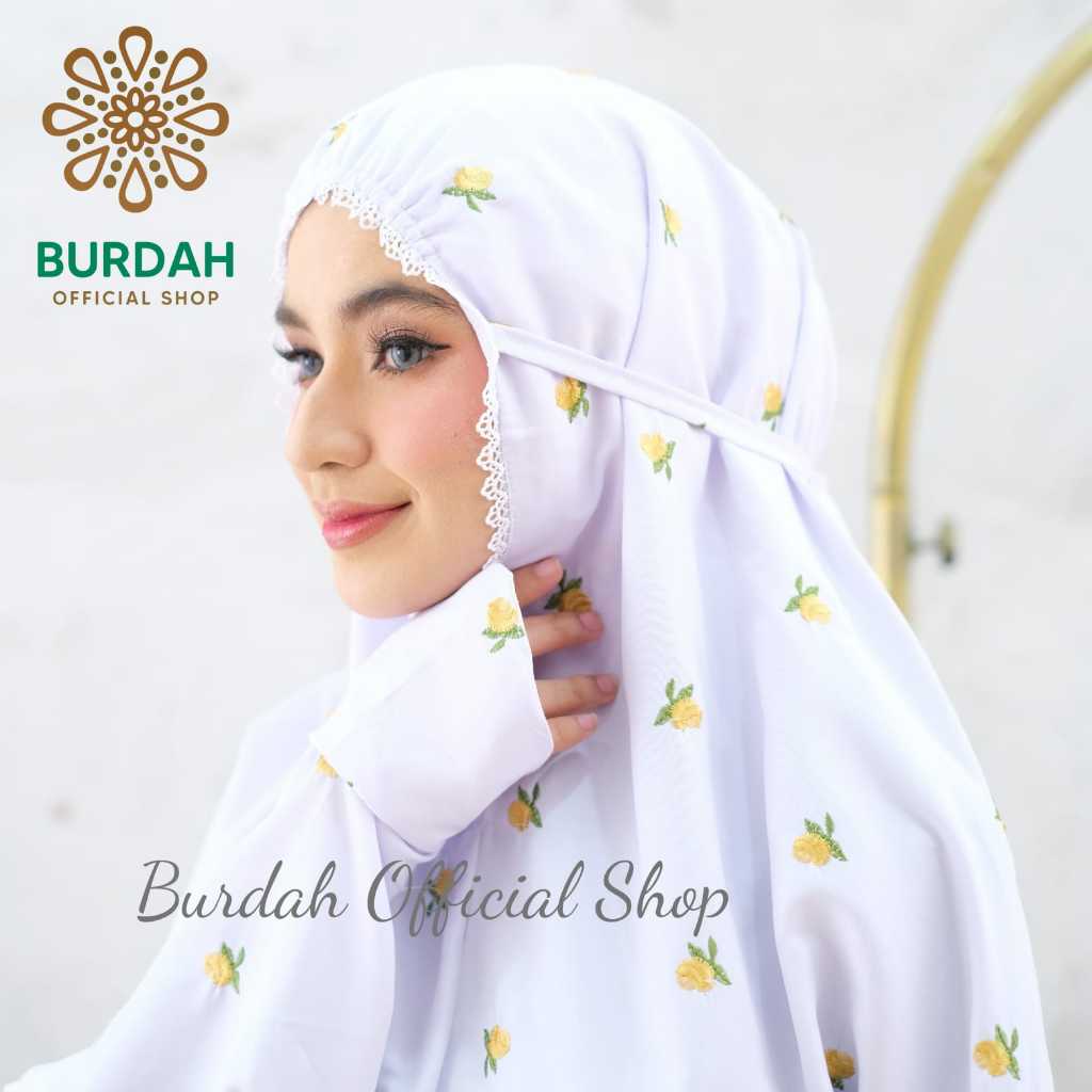 BURDAH - Mukena Terusan Dewasa Bordir Seribu Bunga Mawar