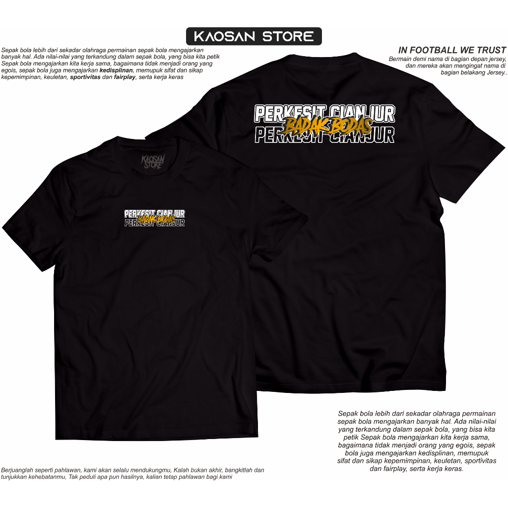 Kaos Perkesit Cianjur Tshirt Cianjur Badak Bodas Football Cianjur