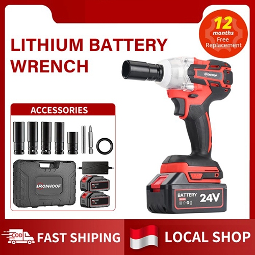 Mesin Bor Portable / Impact Wrench Brushless 420N.M Mesin Bor Baterai Impact Baterai 24V