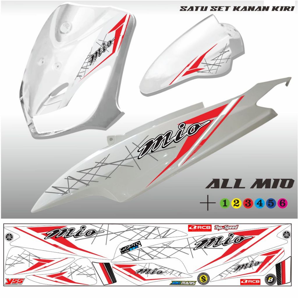 STIKER LIS MIO OLD / STRIPING VARIASI MIO SPORTY / MIO SMILE STIKER SETRIPING MIO SMILE VARIASI