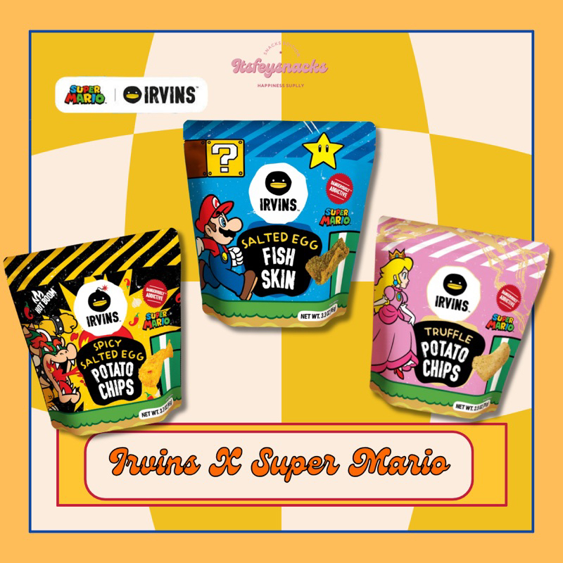 

[IRVINS] SUPER MARIO X IRVINS FISH SKIN READY STOCK IRVINS TRUFFLE POTATO & IRVINS HOT BOOM POTATO