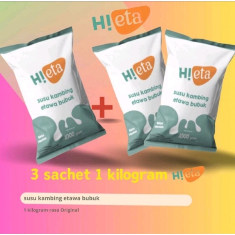 

Susu Kambing Etawa Bubuk 3kg Rasa Vanila Hieta Murni Tanpa Gula Non Kolesterol