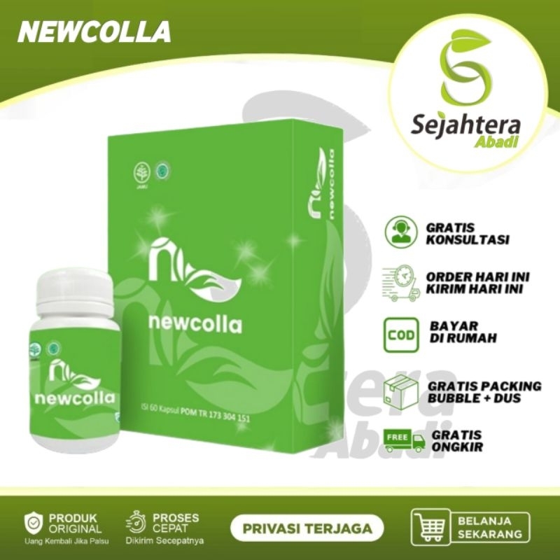 NEWCOLLA SUPLEMEN HERBAL PENGENCANG DAN PENCERAH KULIT TUBUH SERTA PENURUN KOLESTEROL