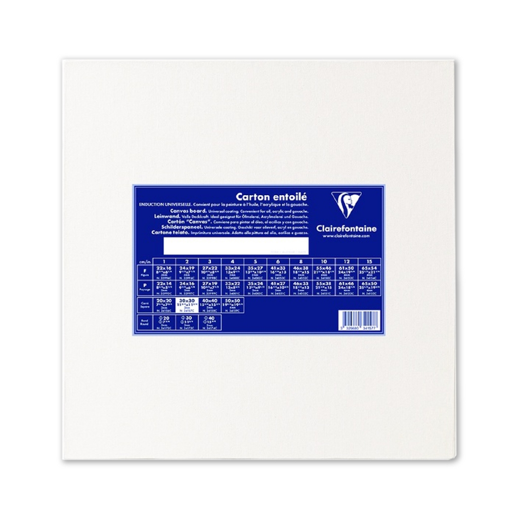 

Clairefontaine White Cotton Canvas Board 1/2