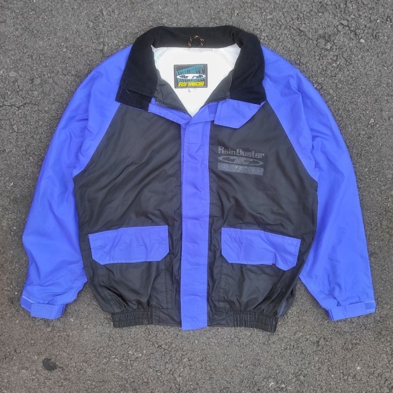 JAKET TAICHI VINTAGE VTG RAIN COAT GEAR WATERPROOF RIDING TOURING BIKERS HELM RACING MOTOR SPORTS MO