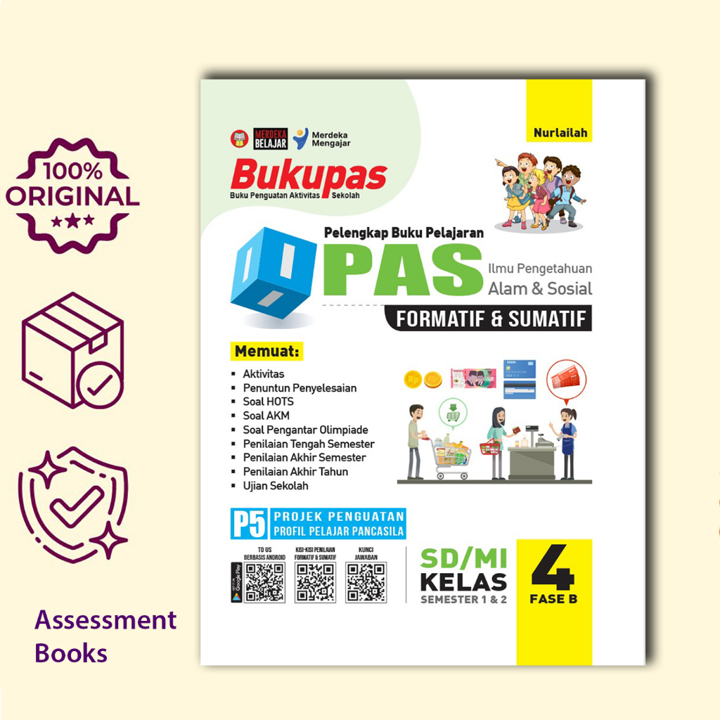 Bukupas Pelengkap Buku Pelajaran IPAS SD Kelas 4 (Fase B) | Latihan Soal Kurikulum Merdeka