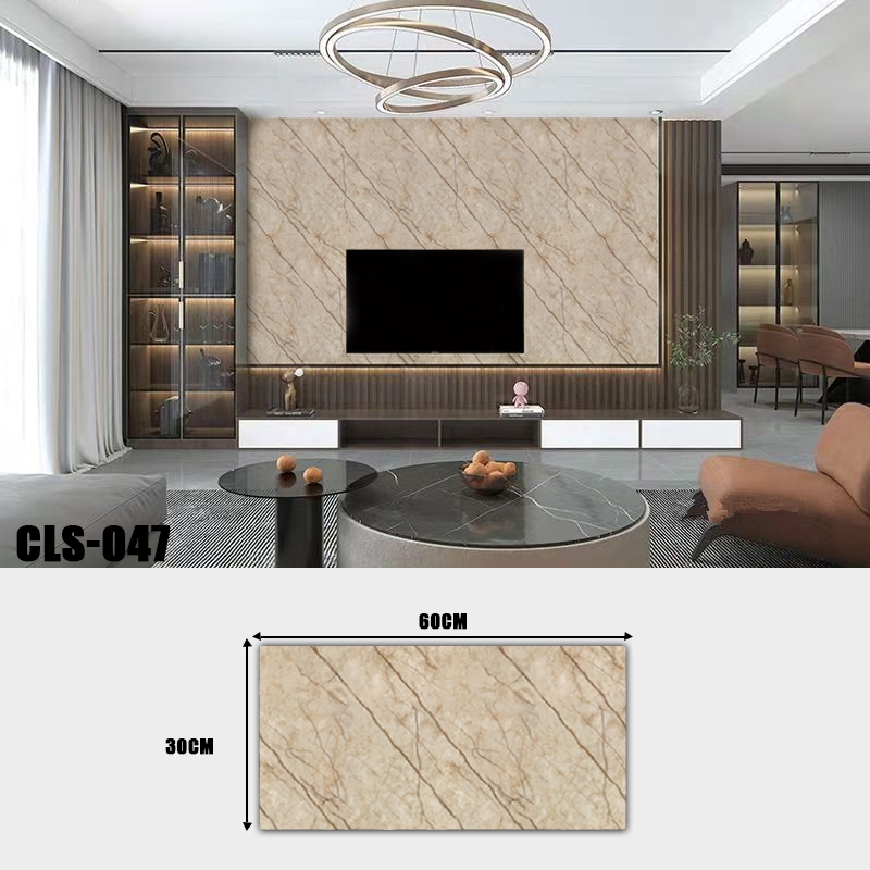 Wallpaper dinding Vinyl Marble 30 x 60 cm / Lantai Vinyl Keramik Marbel Granit / Stiker Lemari Cabin