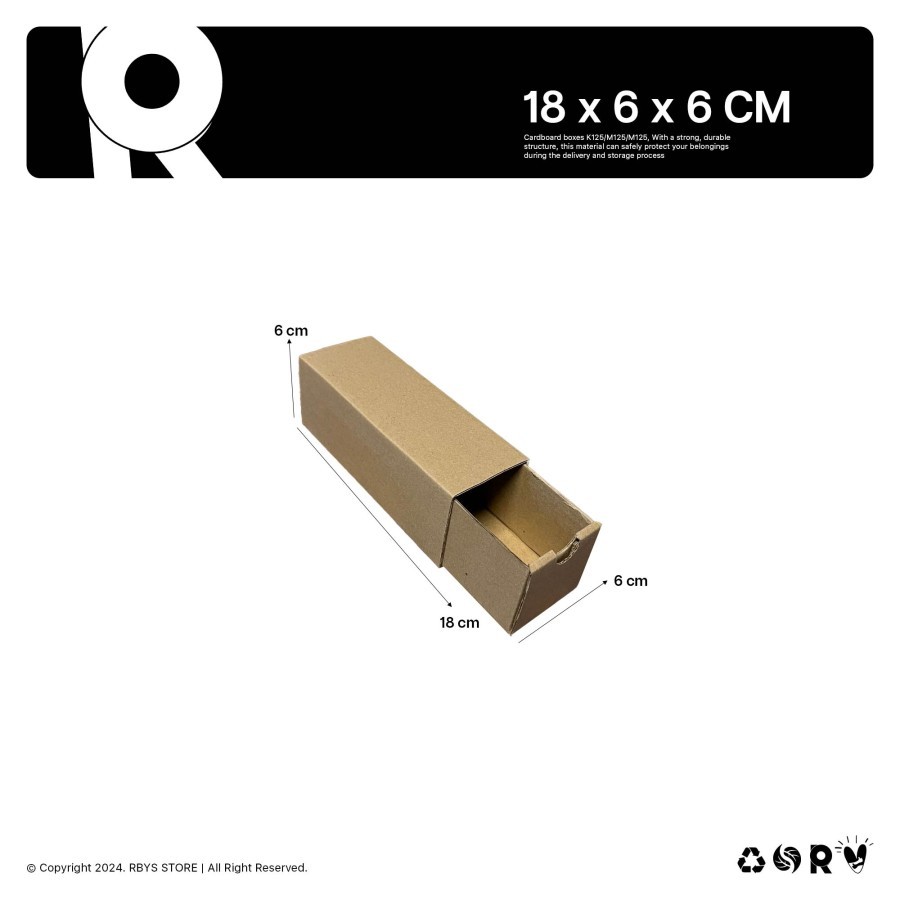 

KARDUS KARTON BOX 18 x 6 x 6 CM | Dus Kardus