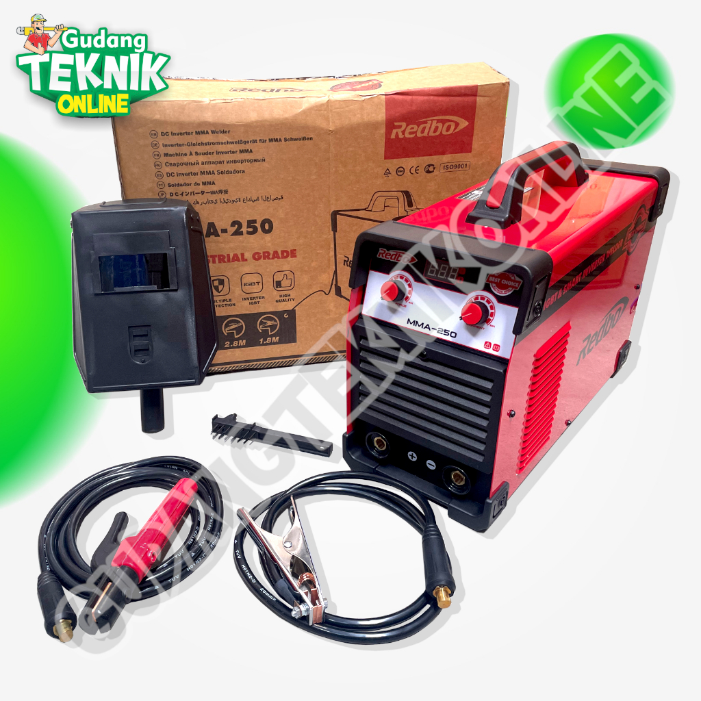 Mesin Las MMA250 MMA250S REDBO 1 3 PHASE / Mesin Las Listrik Trafo Travo Trapo MMA 250 -  Inverter W