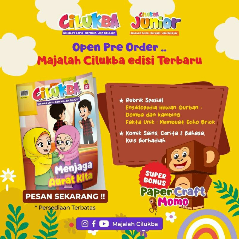 majalah anak muslim cilukba edisi 110 Juni