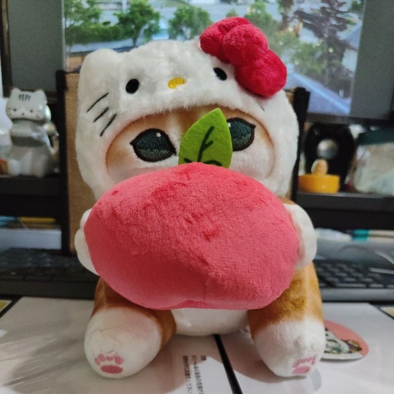 Boneka Mofusand Sanrio Hello Kitty Kostum Plushies Doll 22cm ori tag Japan Limited Sitting Edition