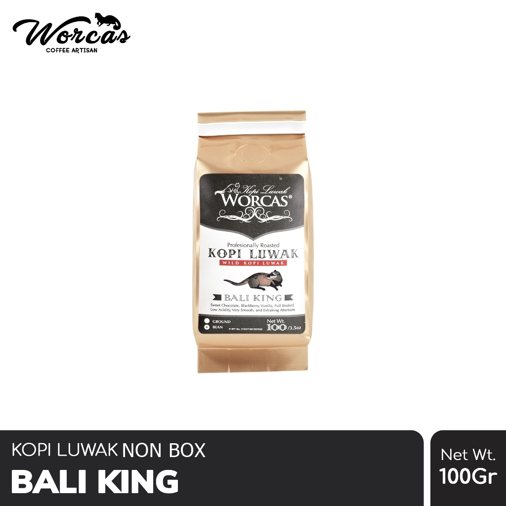 

WORCAS Kopi Luwak Liar Non Box Bali King 100gr