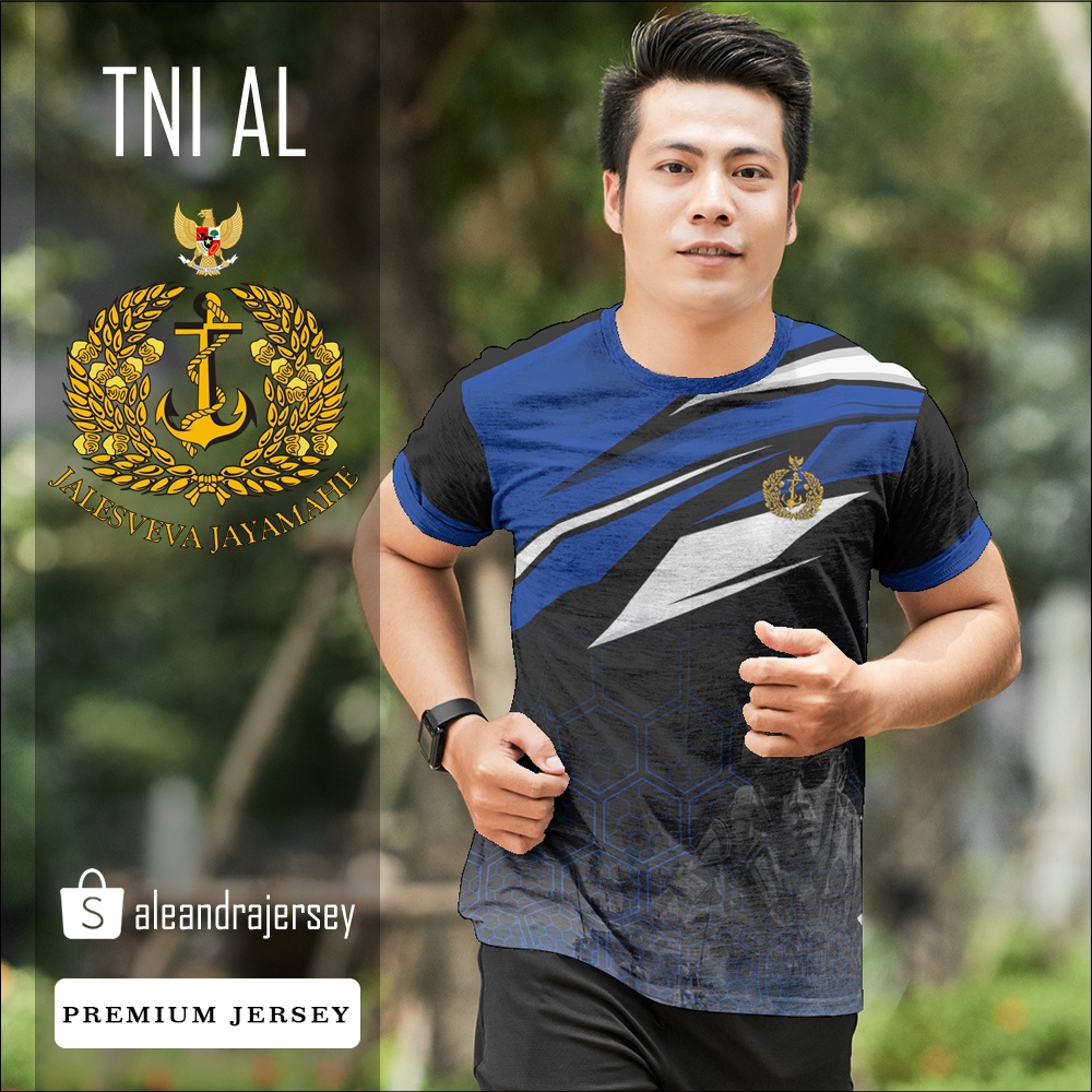 Baju Kaos Jersey TNI AL 144 FullPrint Printing Custom Premium