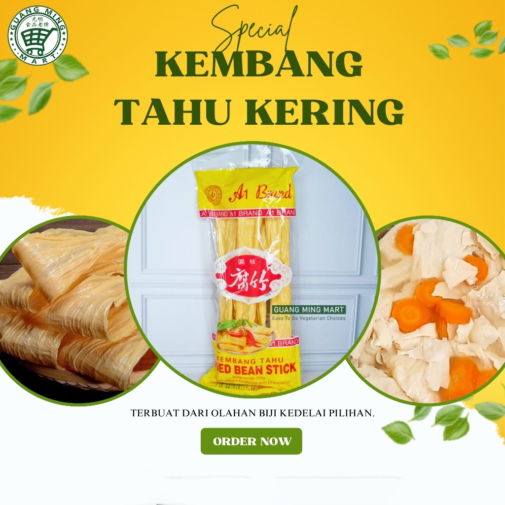 

FUCUK A1 / KEMBANG TAHU KERING 120gr / DRIED BEAN STICK