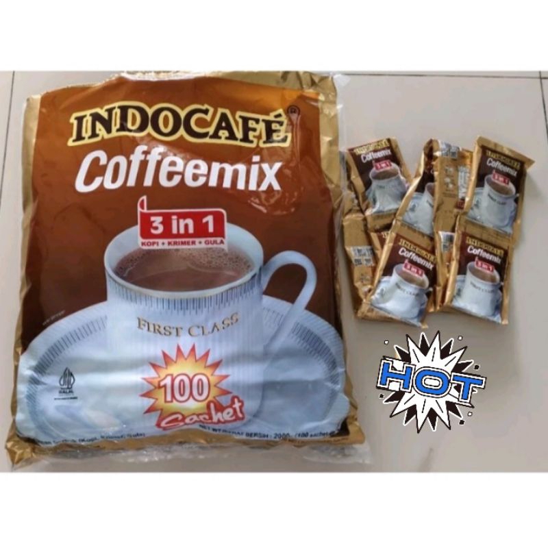 

INDOCAFE COFFEMIX 100SACET 20gr 3in1 segerrr nikmattt