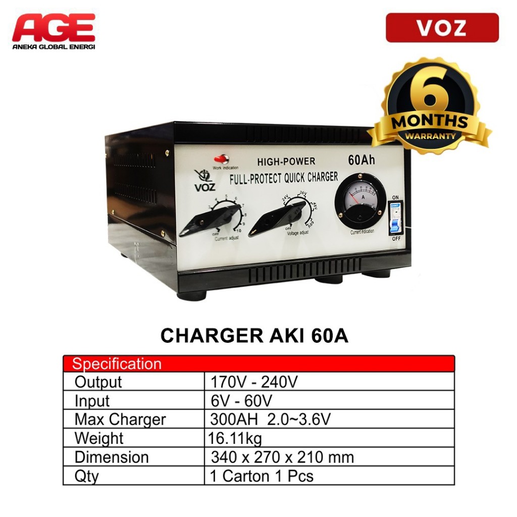 Voz Charger AKI 60A 12V-60V