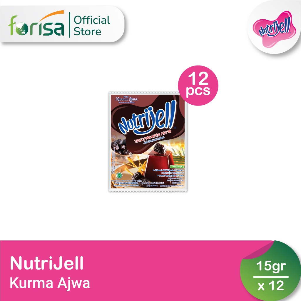 

Nutrijell Reguler Kurma Ajwa 15 gr 12 pcs