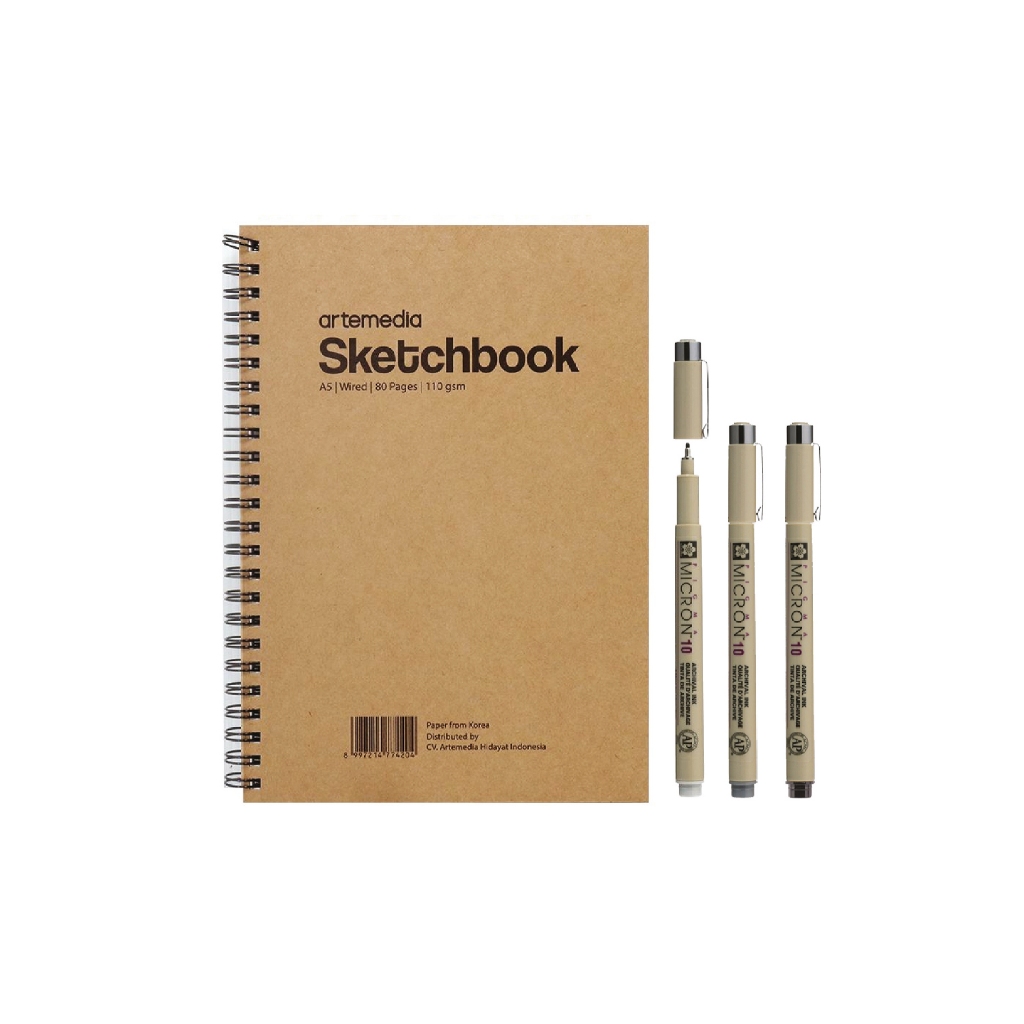 

ARTEMEDIA PAKET HEALING SKETCHBOOK & PIGMA MICRON DRAWING PEN