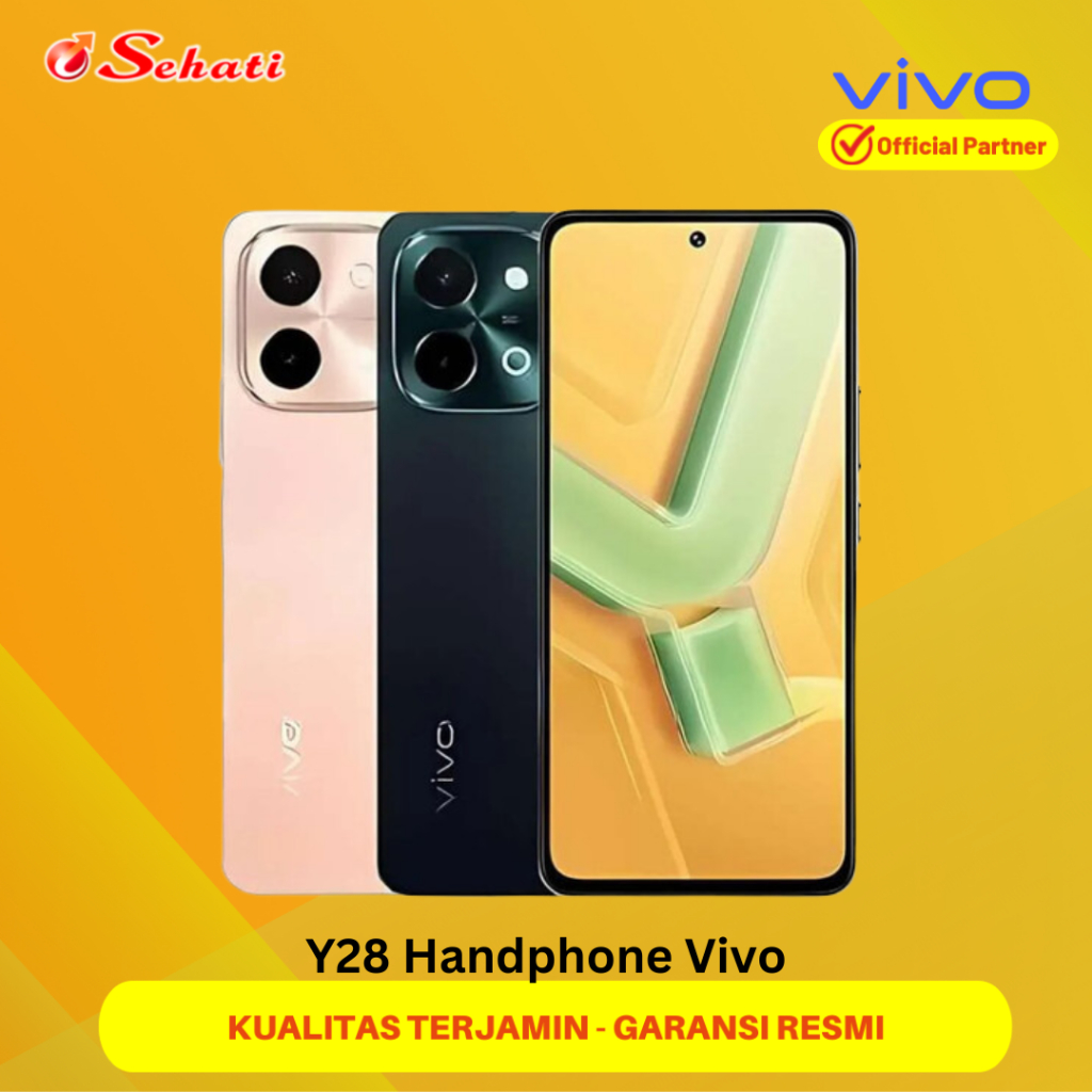 VIVO Y28 6/128 8/256 Handphone Vivo NFC MediaTek Helio G85 6000 mAh 6GB + 6GB Extended RAM 128GB