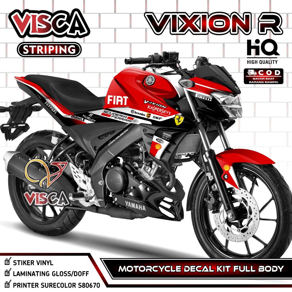 Decal Vixion R - Stiker Vixion R - Dekal Vixion R Full Body - Striping Vixion R Variasi - Decal Holo