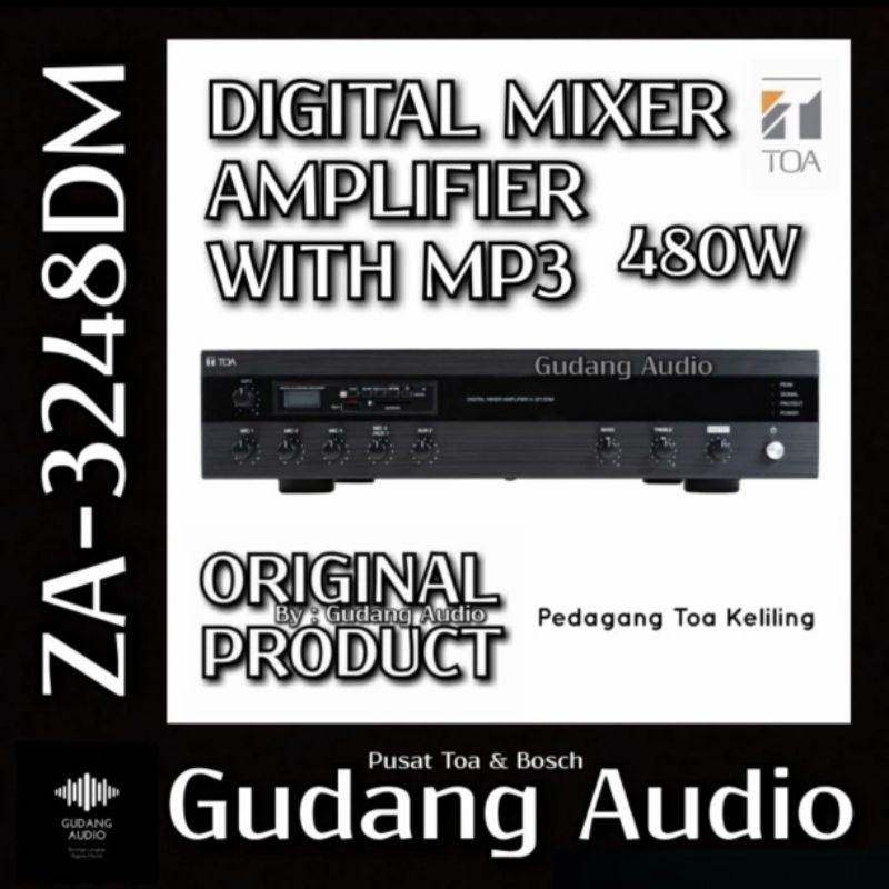 DIGITAL MIXER AMPLIFIER TOA MP3 ZA-3248DM ZA 3248 DM 480 WATT AMPLIFIER TOA BLUETOOTH
