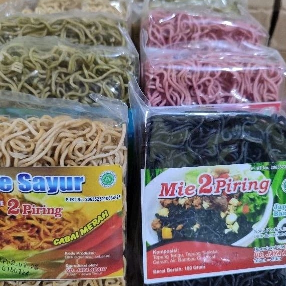 

Paket 5 Bungkus Mie Sayuran Organik Non MSG Mix Rasa