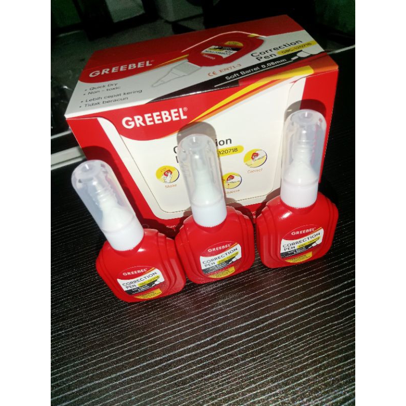 

(12 PCS) Coretion pen Fluid Cairan Tipe-ex Murah Tipe-ex Liquid Murni koreksi Penghapus cair