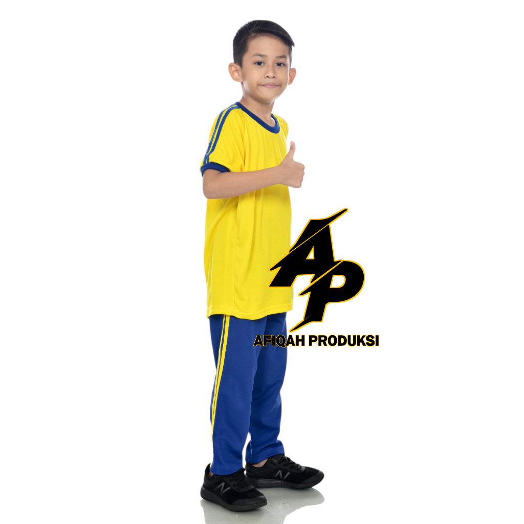 Stelan Kaos Olahraga Anak TK/Seragam Sekolah/Training/Baju Sekolah Anak