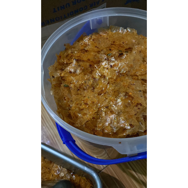 

keripik kaca extra pedas daun jeruk