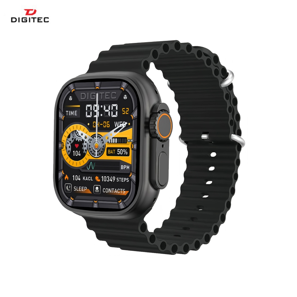 Digitec TRONIC Jam Tangan Smartwatch Original - Black Rubber Strap