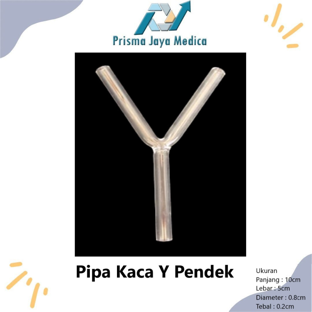 Pipa Kaca Y Pendek / Pipa Y Kaca Pendek / Pipa Praktikum Paru-paru