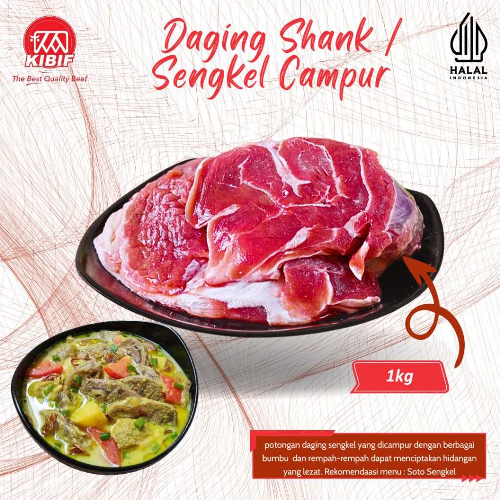 

Daging Shank / Sengkel Campur 1kg