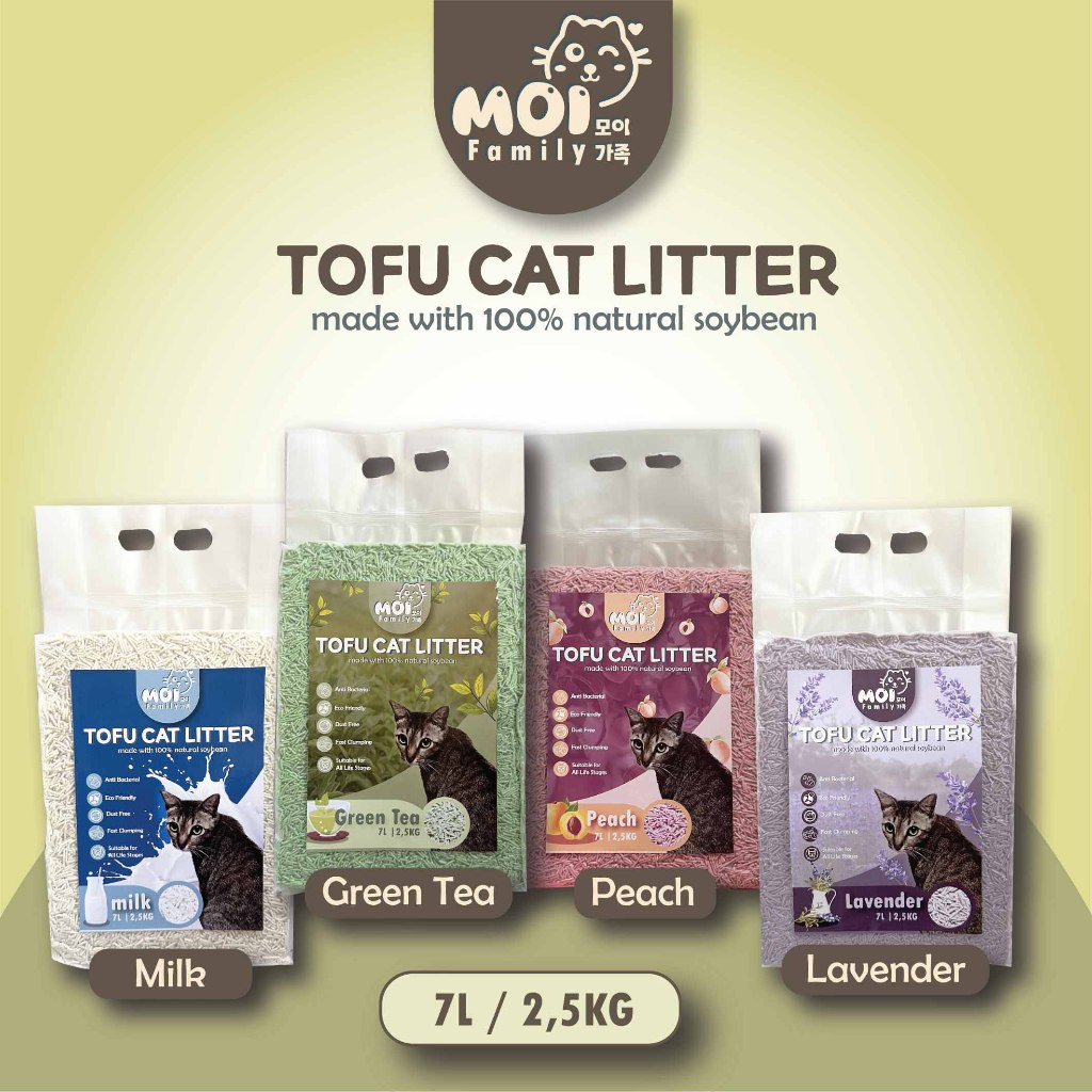 Moi Family Tofu Litter Cat / Pasir Tofu Kucing / Pasir Kucing / Pasir Tofu / Pasir Soya