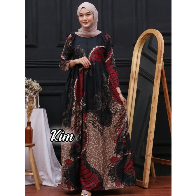 GAMIS MUSLIMAH BATIK MOTIF SANGKURIANG KEKINIAN | BY QIQI STORE