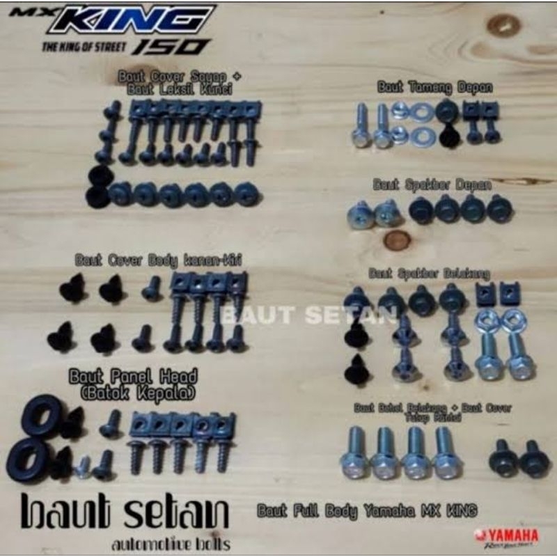 Baut fullset body yamaha MX KING - Baut lengkap yamaha MX King 150