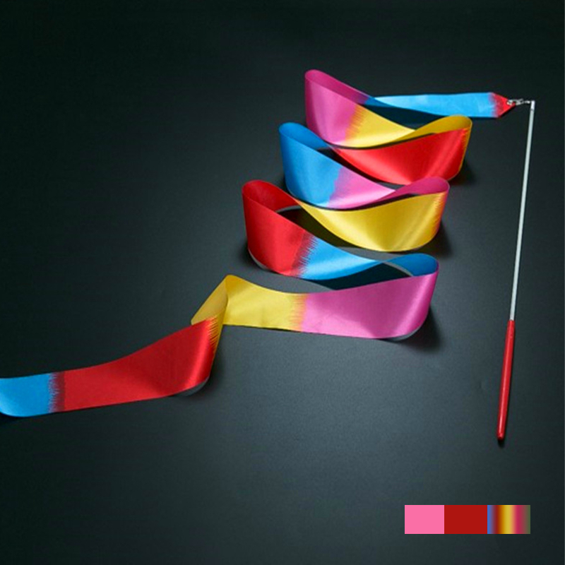 2m Twirl Ribbon + Stick / Twirling Satin + Tongkat Twirl Tari Balet Ballet / Twirl Ribbon Tongkat Gy