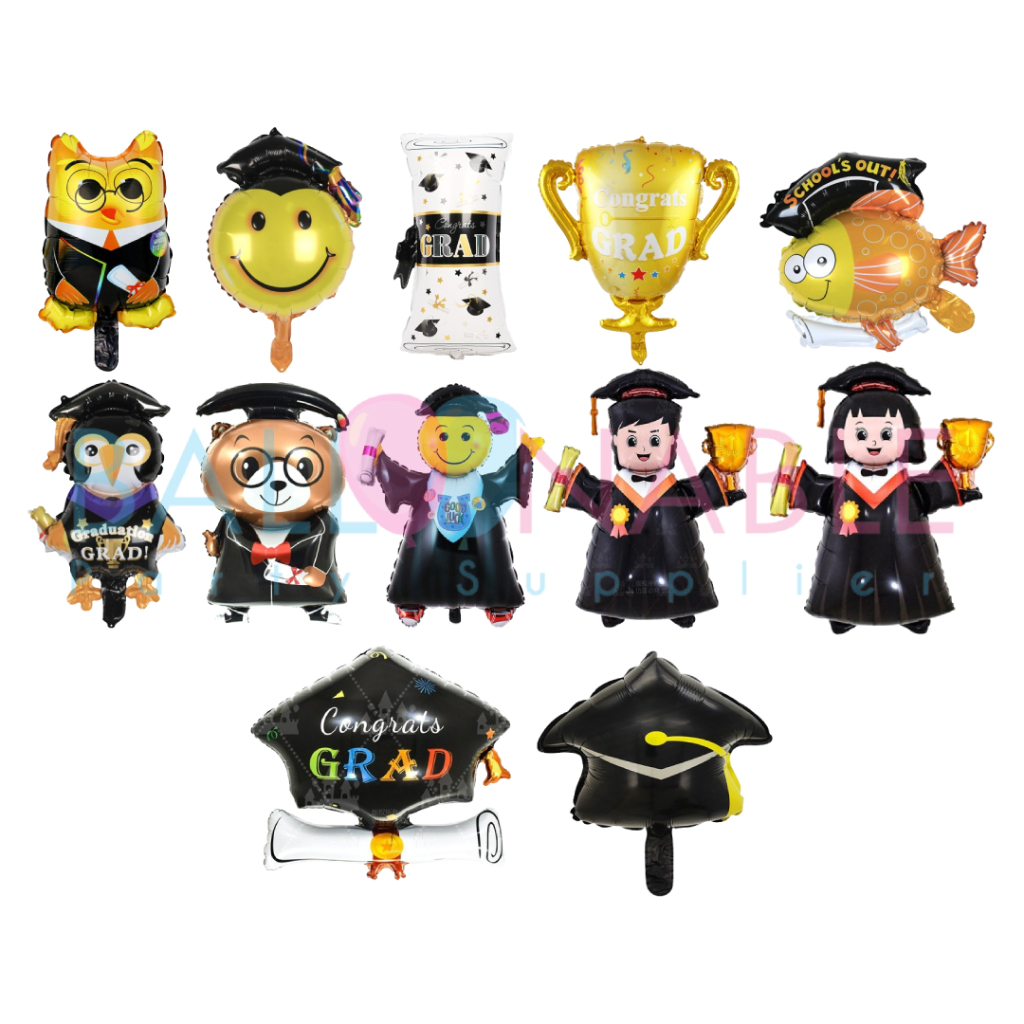 Balon Graduation / Wisuda / Kelulusan / Bando / Dekorasi / Banner Graduation