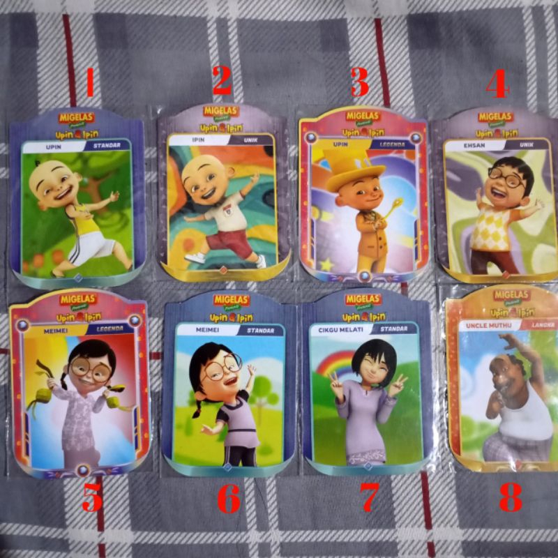 Kartu AR Upin Ipin Mie Gelas Card migelas