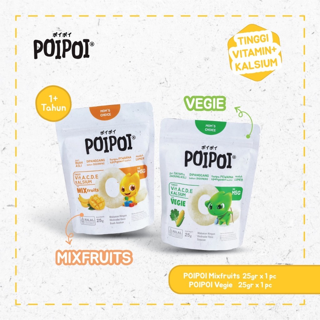 

POIPOI Snack - Mix Fruits / Vegie 25gr