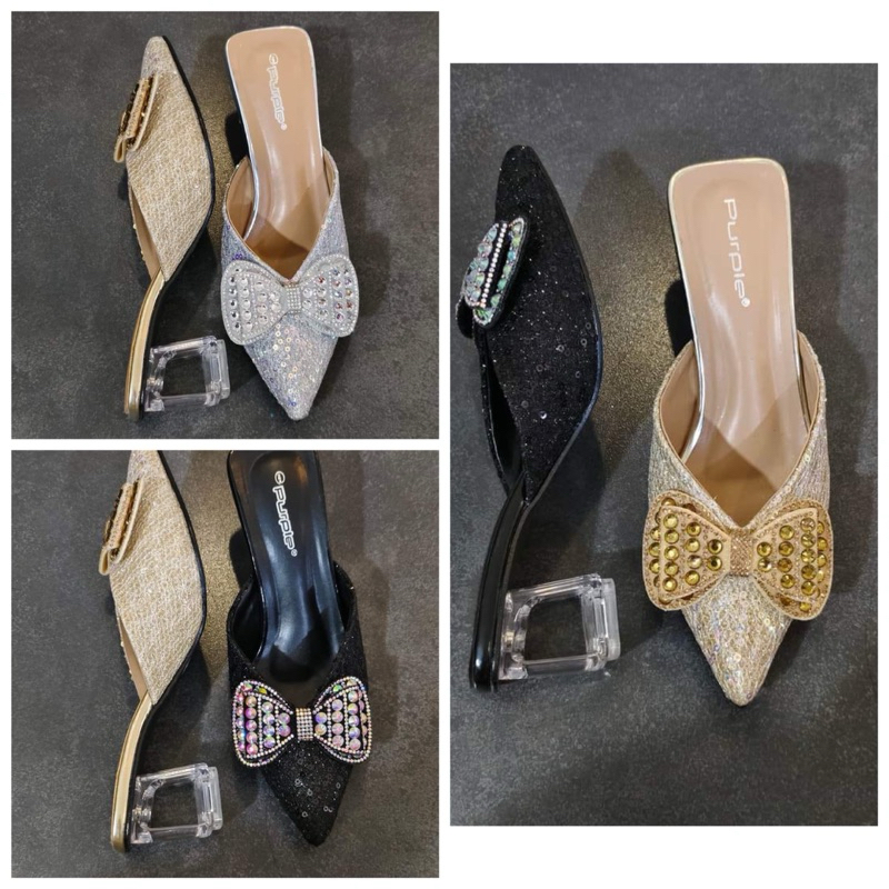 Sandal Pesta Heels Purple