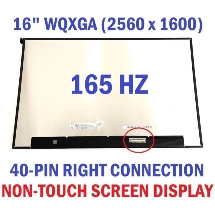 Layar LED LCD Laptop Lenovo Legion 5 Pro 16ACH6H 16.0 QHD