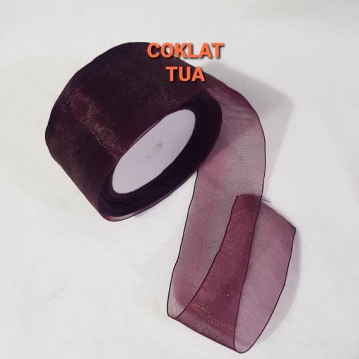 

Potongan Harga PITA ORGANDI POLOS LEBAR 4CM HARGA PER ROLL ISI 18 METER