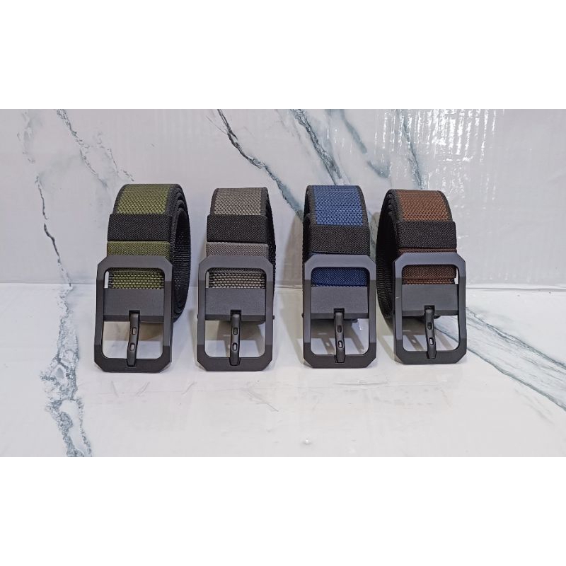 IKAT PINGGANG PRIA NYLON MODEL JARUM SABUK GESPER KANVAS  PREMIUM