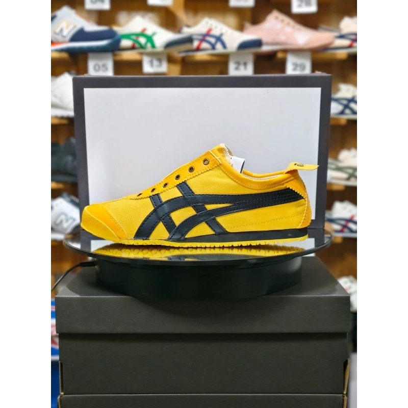 Sepatu Slip On Onitsuka Tiger Yellow Black Pria Wanita 36-44